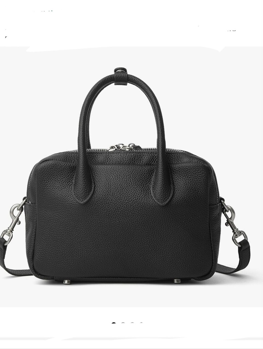 NIB Genuine Leather Top Handle Satchel Crossbody Handbag Detachable Strap